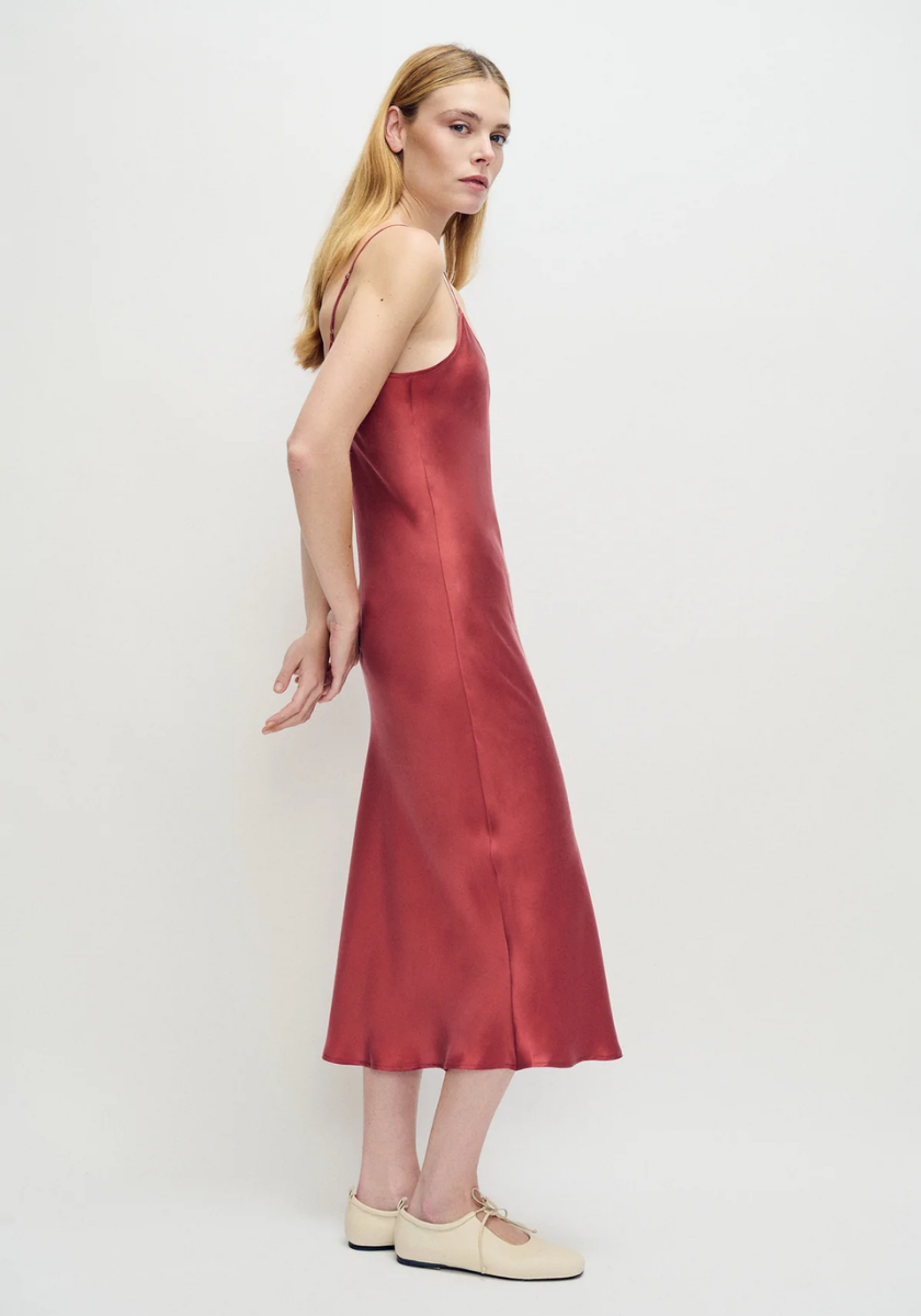 90s slip dress RS-02.10.26 Made from breathable 100% Hadley Slim Fit Midi Size:UK 6/US 2