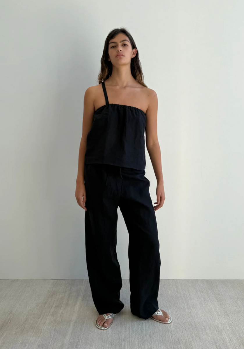 Button Strap Top - Black– Alterior Motif