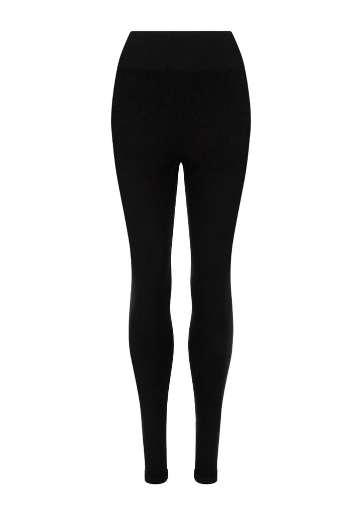 Black leggings on a white background