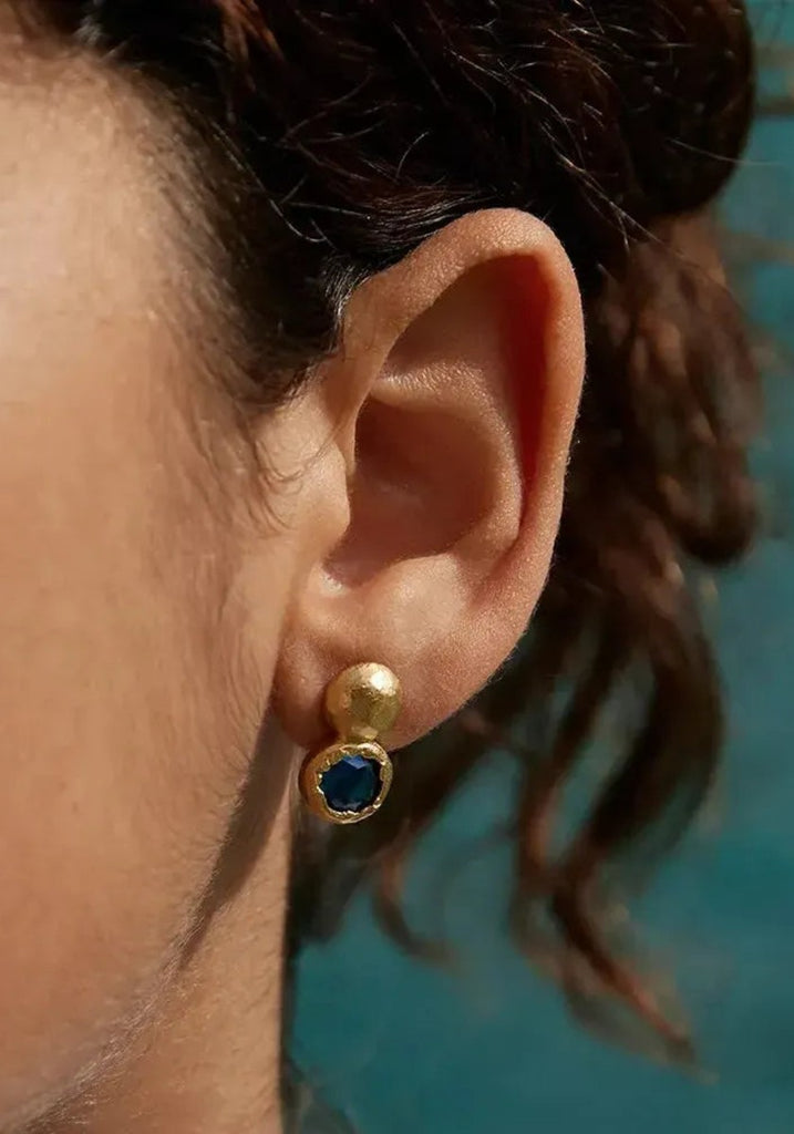 Agapée Petra Earrings worn on model's ear