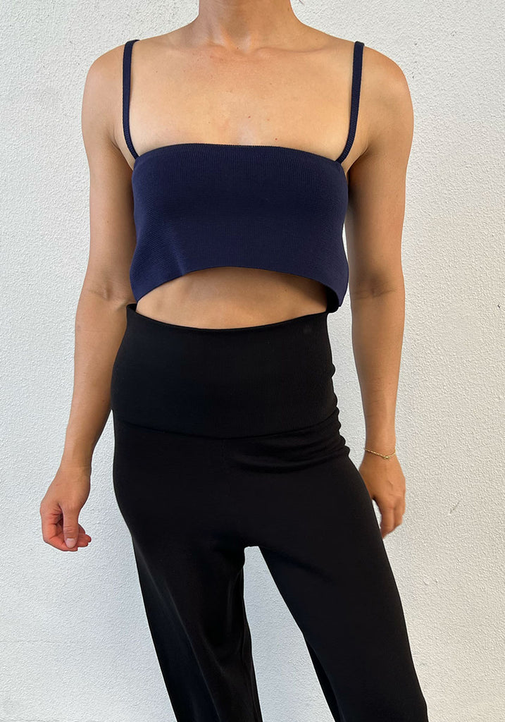 Milano Crop Top - Navy– Alterior Motif