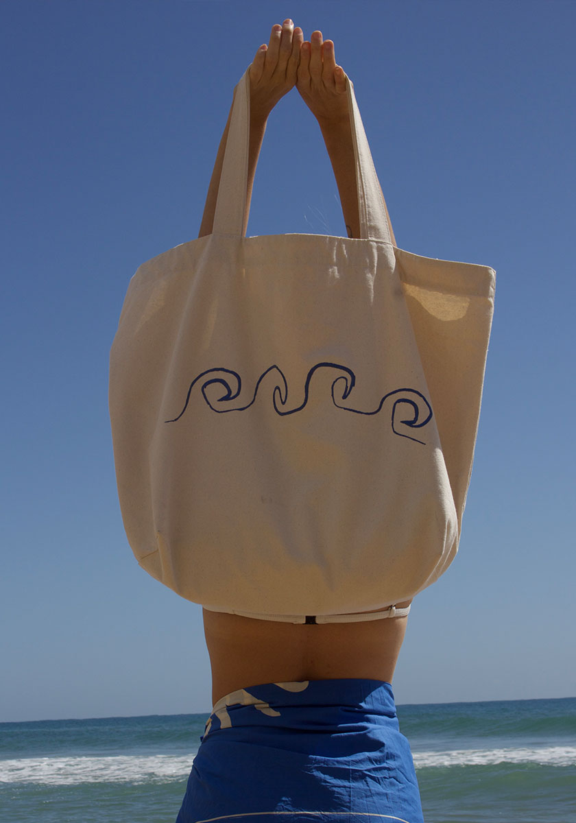 La Mer Bag - Natural w Blue– Alterior Motif